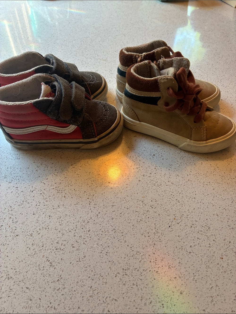 Vans and Zara high tops